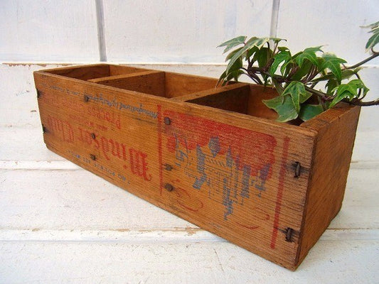 【Windsor Club】木製・仕切り付きアンティーク・チーズボックス/木箱 USA