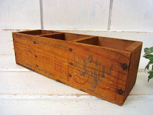 【Windsor Club】木製・仕切り付きアンティーク・チーズボックス/木箱　USA