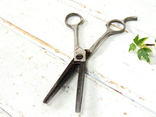 BARBER ヘアサロン 理髪店 散髪用はさみ シザー ヴィンテージ スキ鋏・スキバサミ