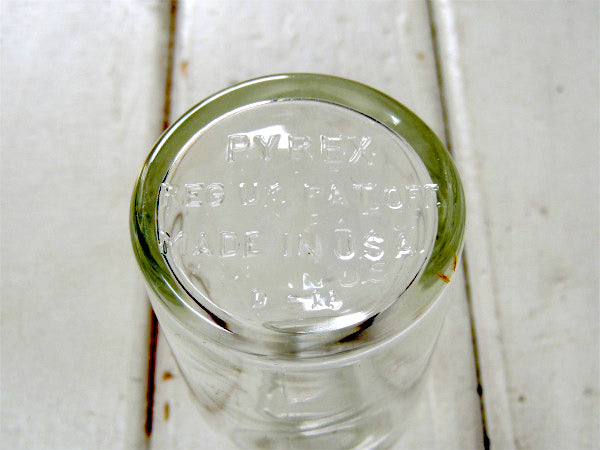 【PYREX・パイレックス】③アンティーク・ガラス瓶・ガラスボトル・USA・透明・硝子・エンボス