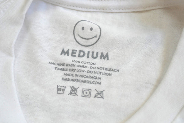 ROB MACHADO ロブマチャド サーフィン スマイル Tシャツ ホワイト×ブラック USA