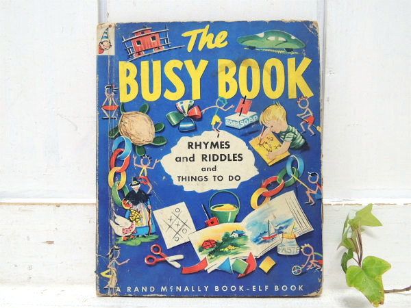 【THE BUSY BOOK】レトロ可愛い・50'sヴィンテージ・絵本/ピクチャーブック/学習絵本