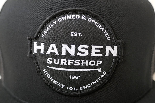 HANSEN サーフショップ カリフォルニア サーフィン キャップ トラッカーハット ブラック US