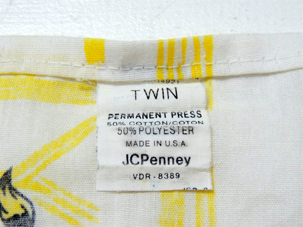 【セサミストリートの仲間たち】カラフル・ペンキ柄・ヴィンテージ・ユーズドシーツ(1/2)