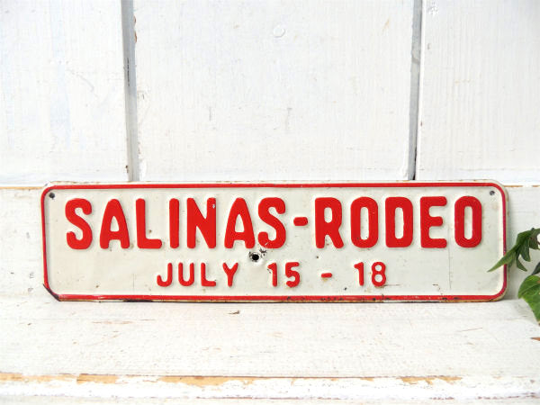 【1911’s〜カリフォルニア】サリナス・ロデオ・カウボーイ・ヴィンテージ・サインプレート・看板