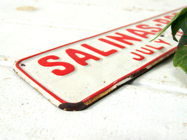 【1911’s〜カリフォルニア】サリナス・ロデオ・カウボーイ・ヴィンテージ・サインプレート・看板