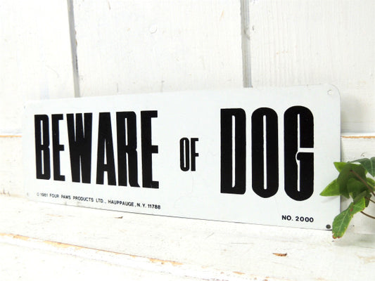 【BEWARE OF DOG】猛犬注意・侵入禁止・標識・ヴィンテージ・サイン・看板・NY