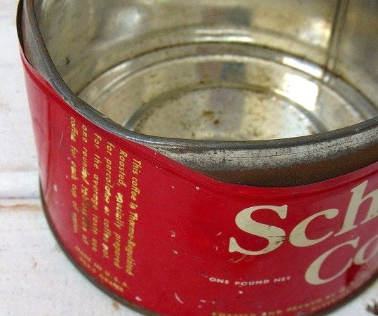 【Schilling COFFEE】ブリキ製・ヴィンテージ・コーヒー缶/ティン缶 USA