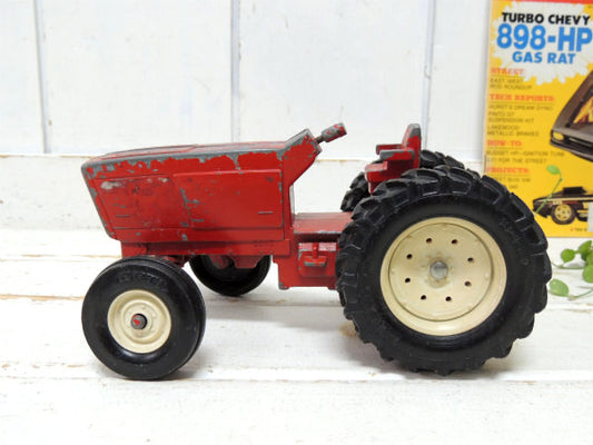 ERTL アイオワ州 US 1945's~ レッド トラクター ビンテージ ブリキ 自動車 ミニカー 玩具