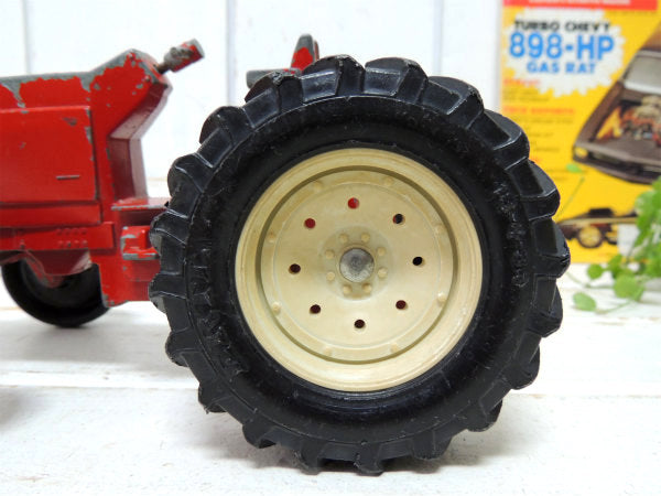 ERTL アイオワ州 US 1945's~ レッド トラクター ビンテージ ブリキ 自動車 ミニカー 玩具