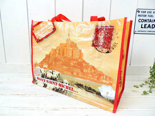 【モンサンミッシェル】フランス・修道院・エコバッグ/ショッピングバッグ