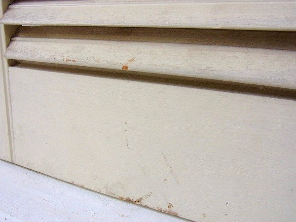 アイボリー色・木製・アンティーク・ルーバー/ヴォレー/シャッター/建具　USA