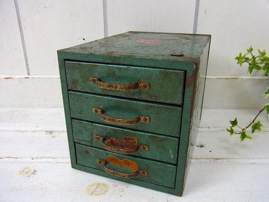 【WARDS MASTER QUALITY】4段式・小さなアンティーク・卓上チェスト/引き出し