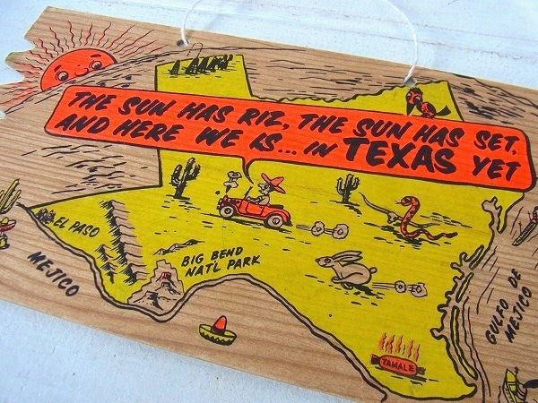 テキサスの50'sヴィンテージ・ポストカード/絵はがき/壁飾り/ウォールデコ
