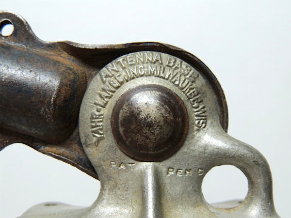 Yahr Lange Inc 門旗用 シャビー 可動式 ヴィンテージ アンテナベース フラッグホルダー 金具 USA