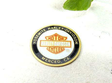ヨセミテ・カリフォルニア・モーターサイクル ⑤ ハーレーダビッドソン・ステッカー・プレート・USA