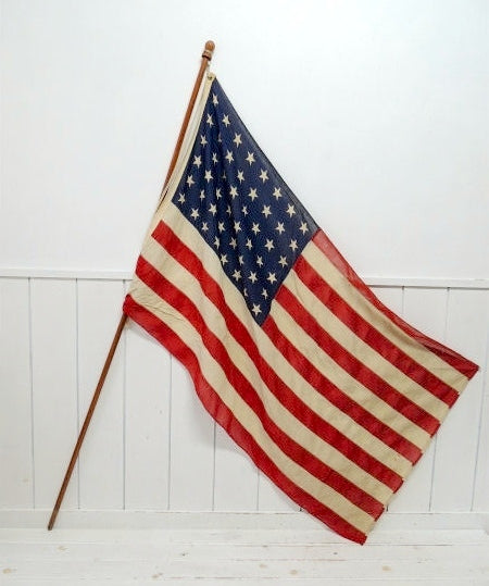 48スター★旗 1912〜1959年・木製ポール付き・特大・ヴィンテージ・アメリカンフラッグ・星条旗