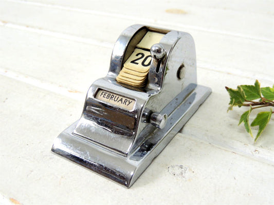 ドイツ製・レジスター形・日めくり式の小さなアンティーク・デスクカレンダー/卓上カレンダー