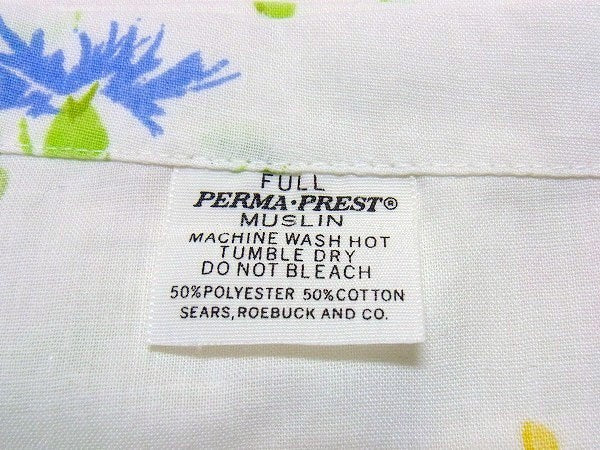 【Sears】花柄ヴィンテージ・ユーズドシーツ(1/2) USA