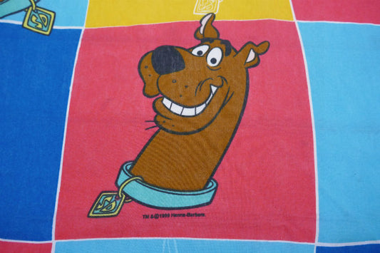 スクービードゥー クルッパー 犬 パネル柄 アニメ ヴィンテージ ユーズドシーツ(フラットタイプ)