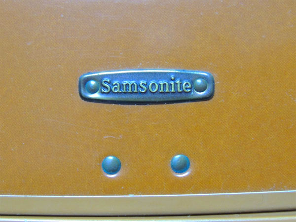 【Samsonite】サムソナイト・鍵付き・キャメル色・ヴィンテージ・スーツケース/トランク(箱付)