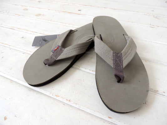 【レインボーサンダル】RAINBOW SANDALS・グレー色・レザー製・MEN'S/XL