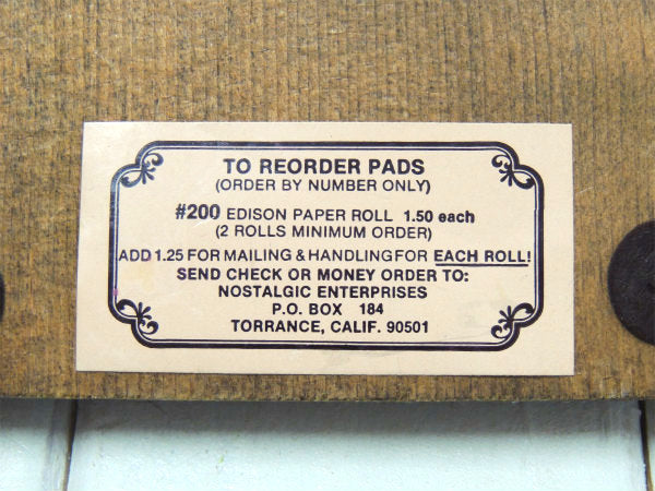 【CORDLESS EDISON CALCULATOR】木製・アンティーク・メモホルダー