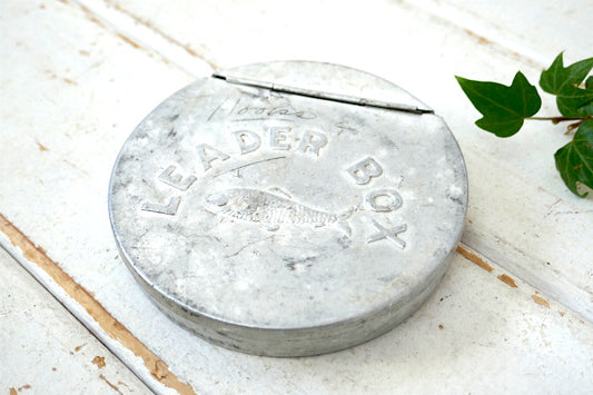 LEADER BOX アルミ製 ヴィンテージ ケース ルアー&フライ フィッシング 釣り道具 USA