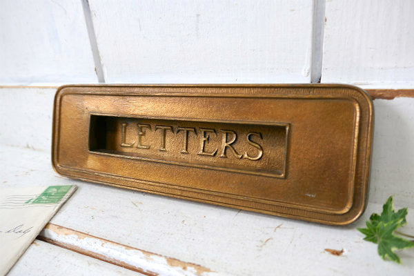 アンティーク　真鍮　郵便受け　ポスト　郵便　受け口　Letters アメリカ アンティーク真鍮郵便受けポスト郵便受け口Letters アメリカ
