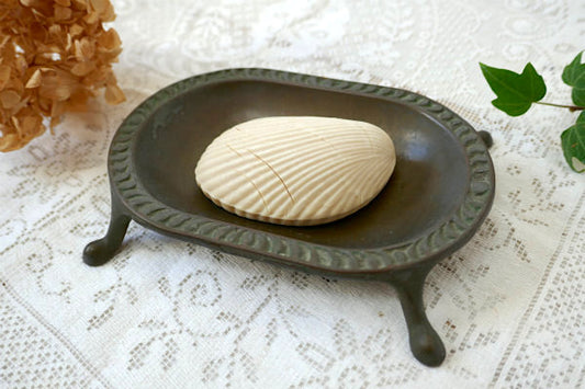 真鍮製・猫足デザイン・エレガント・アンティーク・ソープディッシュ・石鹸置き・トレイ USA