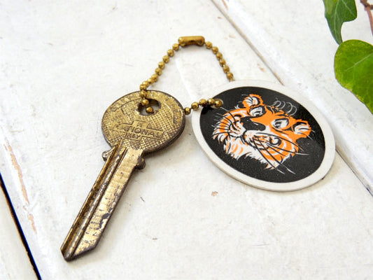 【エッソ・ESSO・1960's】TIGER・アドバタイジング・ビンテージ・キーホルダー・真鍮KEY
