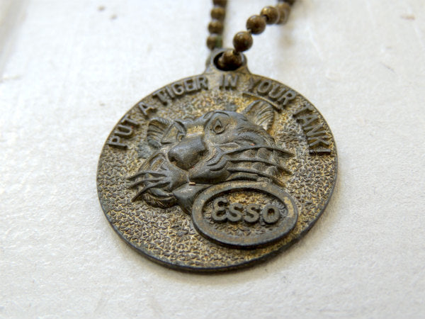 【エッソ・ESSO】TIGER・アドバタイジング・ヴィンテージ・キーホルダー・USA鍵2本・KEY