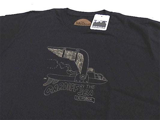 【ジェフ マクフェトリッジ】パタゴニア・カーディフ・黒色・Tシャツ&ステッカー1枚付き/Mサイズ