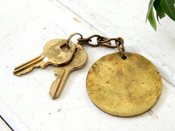 【USA・203・真鍮製】ヴィンテージ・ナンバータグ・キーホルダー・Master・キー・鍵2本付き