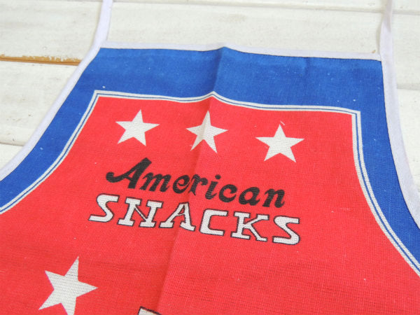 【American Snacks】ハンバーガー&ホットドック・ジャンクフード柄・エプロン/コットン製