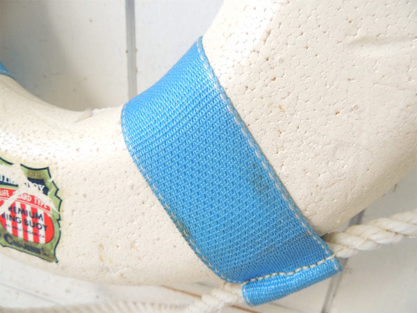 【JIM BUOY】USA!白×水色・ライフブイ/救命浮き輪/マリン ②