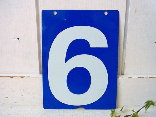 【6&7】ヴィンテージ・両面ナンバープレート/ナンバーサイン