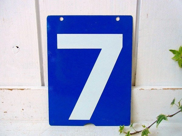 【6&7】ヴィンテージ・両面ナンバープレート/ナンバーサイン