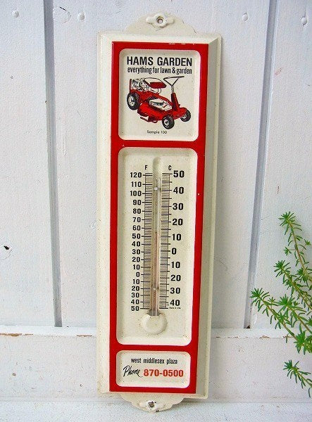 温度計付き・ノベルティ・ヴィンテージ・サイン/看板/サーモメーター USA