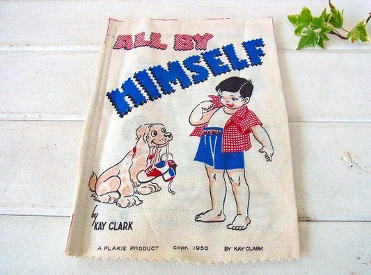 【ALL BY HIMSELF】50's・布製・アンティーク・ラグブック/絵本/布絵本 USA