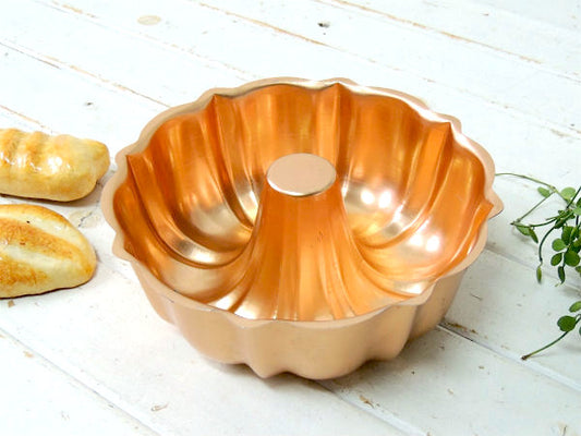 銅製・ヴィンテージ・クグロフ・モールド・菓子型・ゼリーモールド・壁飾り USA