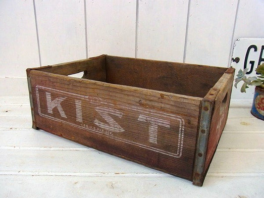 【KIST】ドリンクの木製・ヴィンテージ・ウッドボックス/木箱 USA