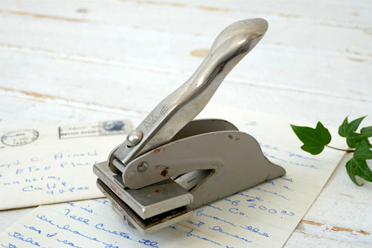 MY NAME・カリフォルニア・デスクトップタイプ・スチール製・ヴィンテージ・エンボッサー USA