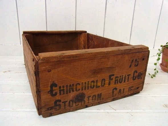 【CHINCHIOLO FRUIT】木製・ヴィンテージ・ウッドボックス/木箱/フルーツ木箱 USA