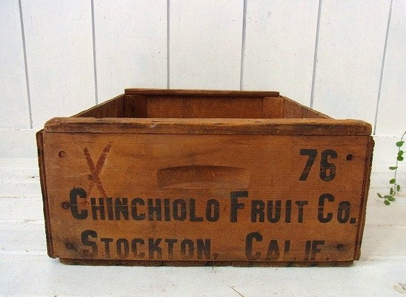 【CHINCHIOLO FRUIT】木製・ヴィンテージ・ウッドボックス/木箱/フルーツ木箱 USA