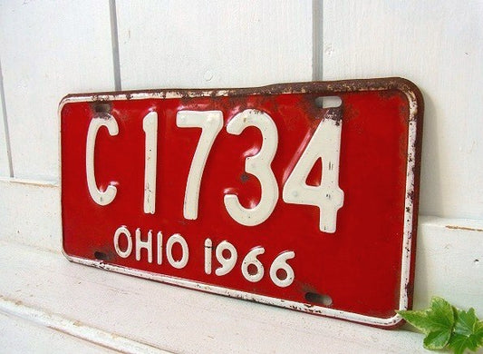 【OHIO】オハイオ州・1966年・ヴィンテージ・ナンバープレート/カーライセンスプレート USA