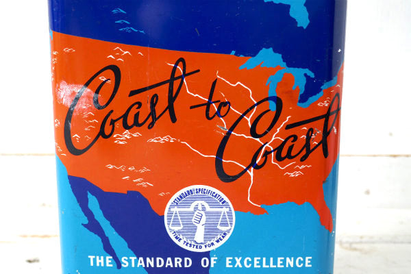 USA地図 COAST TO COAST アメリカン  ヴィンテージ・缶・カリフォルニア・ガレージ