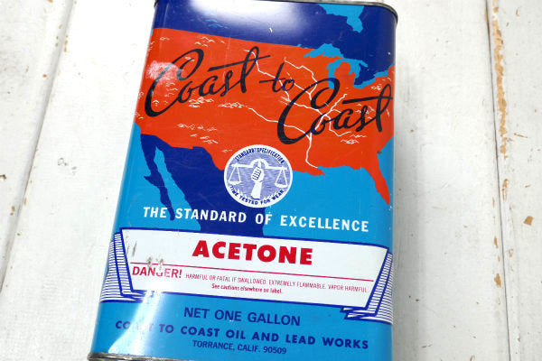 USA地図 COAST TO COAST アメリカン ヴィンテージ・缶・カリフォルニア・ガレージ