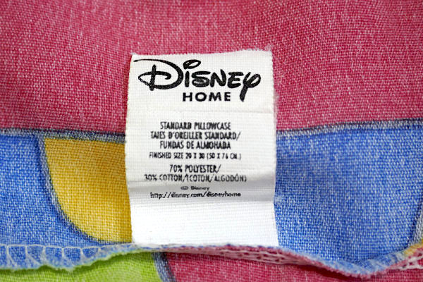 ディズニー・ミッキー 消防隊・プルート&グーフィー・ヴィンテージ・USEDピローケース・枕カバー