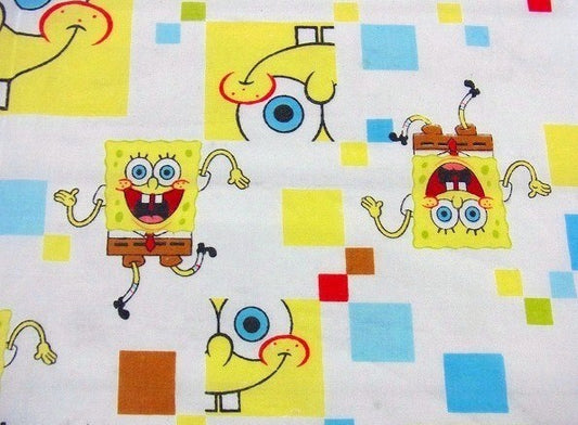 【スポンジボブ】キャラクター生地・ベビーサイズ・ユーズドシーツ(ボックスタイプ)